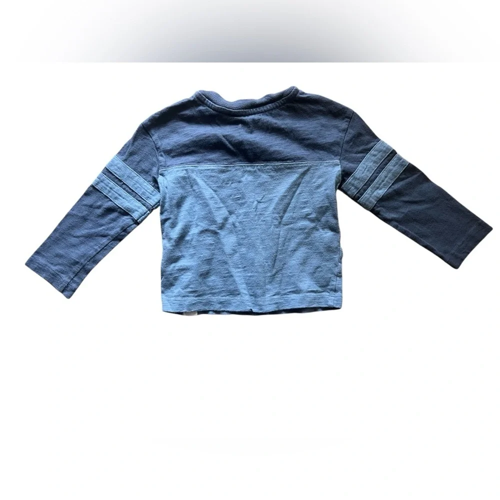 Gap Toddler Boys Blue Colorblock Henley | 18-24M